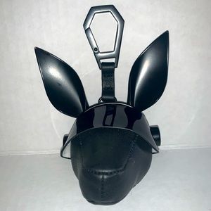 Kendall + Kylie Ski Dog Visor Handbag Charm Keychain in BLACK RARE!